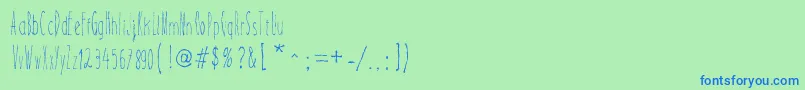 MagicalCord Font – Blue Fonts on Green Background
