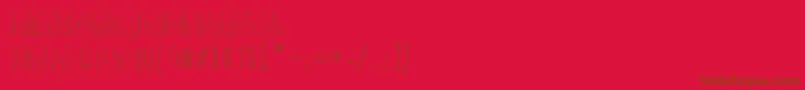 Police MagicalCord – polices brunes sur fond rouge