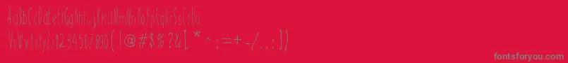 MagicalCord Font – Gray Fonts on Red Background