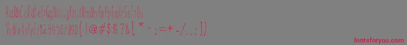 MagicalCord Font – Red Fonts on Gray Background