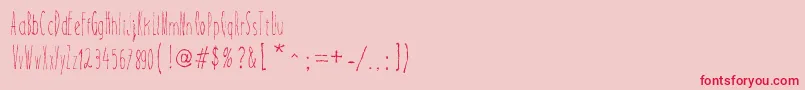 MagicalCord Font – Red Fonts on Pink Background
