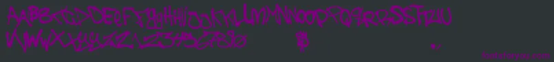 Thebattlecont Font – Purple Fonts on Black Background