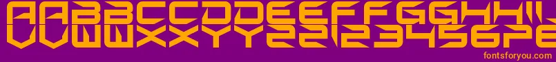 Sharp Font – Orange Fonts on Purple Background