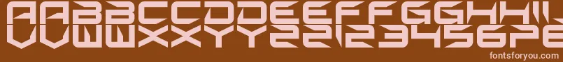 Sharp Font – Pink Fonts on Brown Background