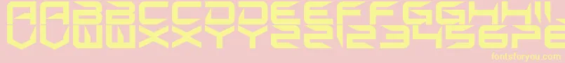 Sharp Font – Yellow Fonts on Pink Background