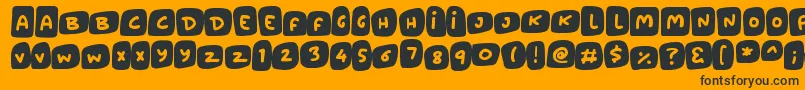 Marshmallows Font – Black Fonts on Orange Background