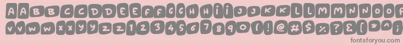 Marshmallows Font – Gray Fonts on Pink Background