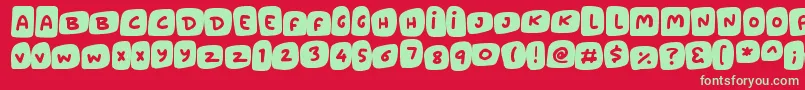 Marshmallows Font – Green Fonts on Red Background