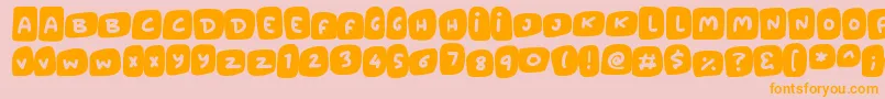 Police Marshmallows – polices orange sur fond rose