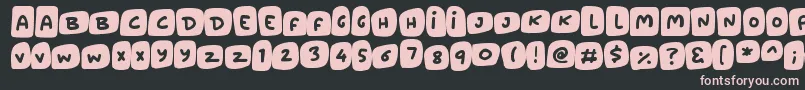 Шрифт Marshmallows – розовые шрифты на чёрном фоне