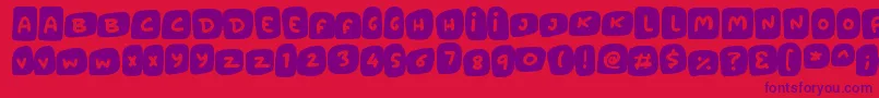 Marshmallows Font – Purple Fonts on Red Background