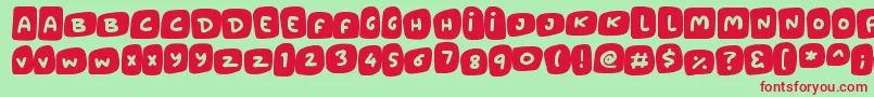 Marshmallows Font – Red Fonts on Green Background