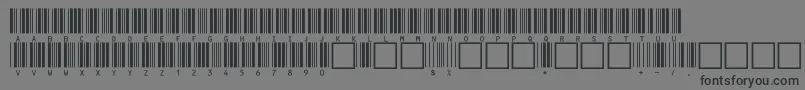 フォントV100009 – 黒い文字の灰色の背景