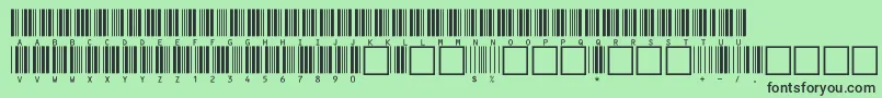 フォントV100009 – 緑の背景に黒い文字