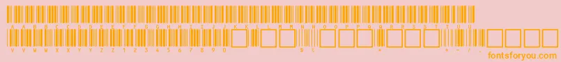 V100009 Font – Orange Fonts on Pink Background