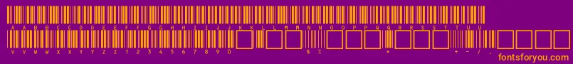 V100009 Font – Orange Fonts on Purple Background