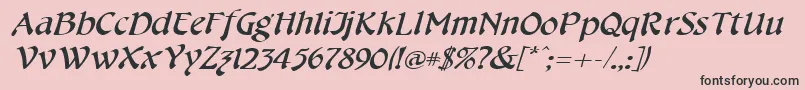 CheshirebroadItalic-Schriftart – Schwarze Schriften auf rosa Hintergrund