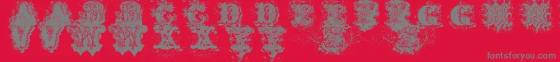 DirtyAmesDirtyAmes-Schriftart – Graue Schriften auf rotem Hintergrund