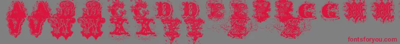 fuente DirtyAmesDirtyAmes – Fuentes Rojas Sobre Fondo Gris