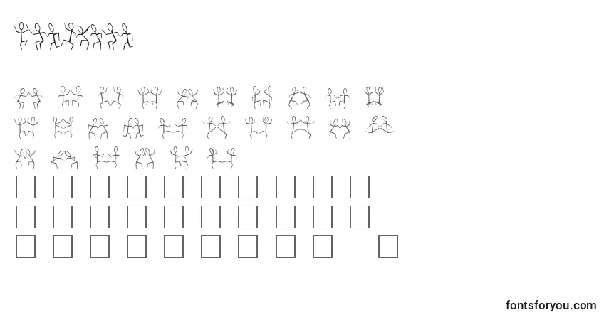Fuente Danceman - alfabeto, números, caracteres especiales