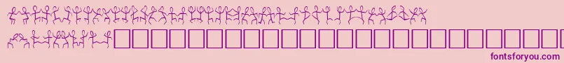 Danceman Font – Purple Fonts on Pink Background