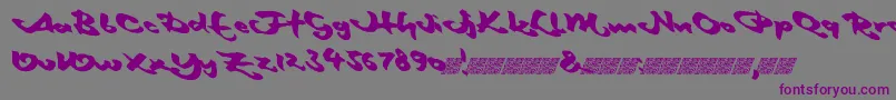 Maidenvoyage-fontti – violetit fontit harmaalla taustalla