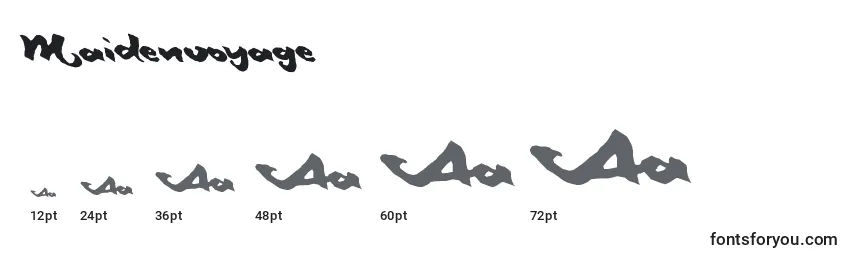 Maidenvoyage Font Sizes