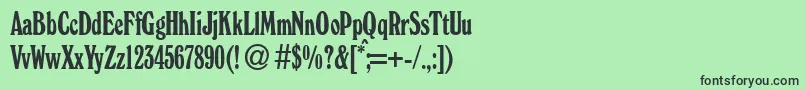 WindsorcondBoldDb Font – Black Fonts on Green Background