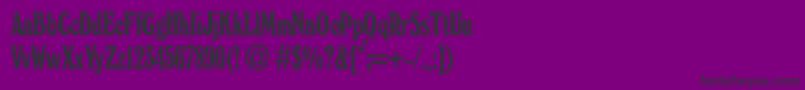 WindsorcondBoldDb Font – Black Fonts on Purple Background