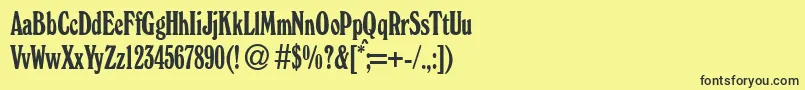 WindsorcondBoldDb Font – Black Fonts on Yellow Background