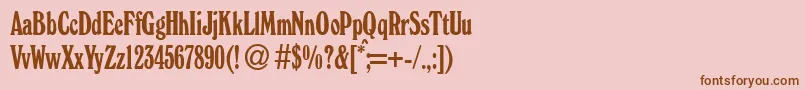 Weitere Informationen zur WindsorcondBoldDb-Schriftart WindsorcondBoldDb-Schriftart – Braune Schriften auf rosa Hintergrund