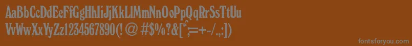 WindsorcondBoldDb Font – Gray Fonts on Brown Background