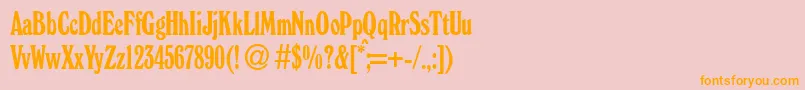 WindsorcondBoldDb-Schriftart – Orangefarbene Schriften auf rosa Hintergrund