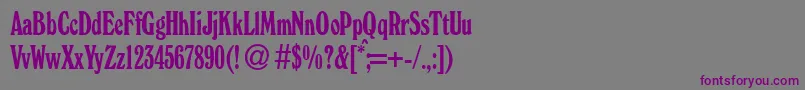 WindsorcondBoldDb Font – Purple Fonts on Gray Background