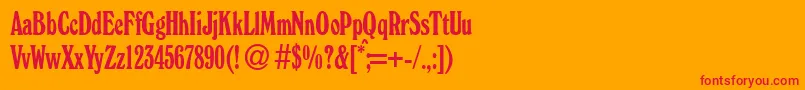 WindsorcondBoldDb Font – Red Fonts on Orange Background