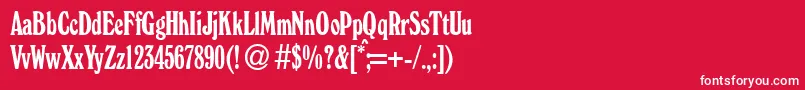 WindsorcondBoldDb Font – White Fonts on Red Background