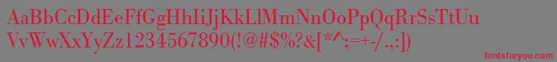 Urwbodonitlignar Font – Red Fonts on Gray Background