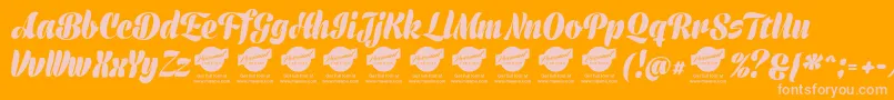 PrimescriptPersonalUse-Schriftart – Rosa Schriften auf orangefarbenem Hintergrund