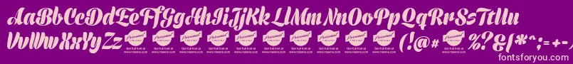 PrimescriptPersonalUse Font – Pink Fonts on Purple Background