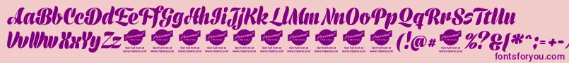PrimescriptPersonalUse-Schriftart – Violette Schriften auf rosa Hintergrund