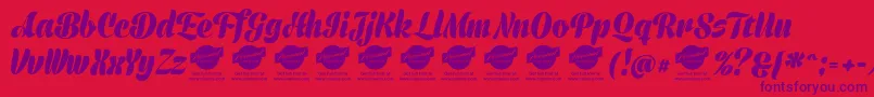 PrimescriptPersonalUse-Schriftart – Violette Schriften auf rotem Hintergrund