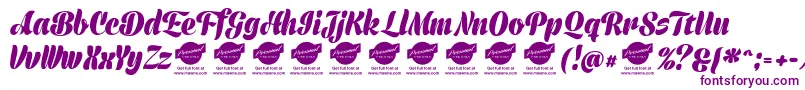 PrimescriptPersonalUse-Schriftart – Violette Schriften auf weißem Hintergrund