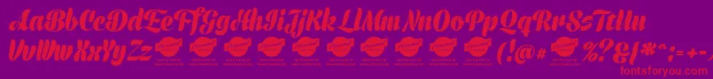 PrimescriptPersonalUse Font – Red Fonts on Purple Background