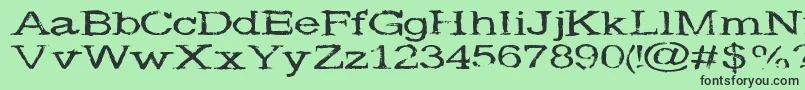Widenoise Font – Black Fonts on Green Background