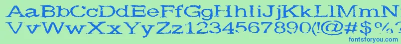 Widenoise Font – Blue Fonts on Green Background