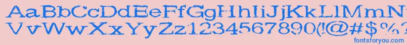 Widenoise Font – Blue Fonts on Pink Background