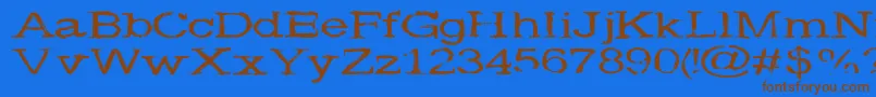 Widenoise Font – Brown Fonts on Blue Background
