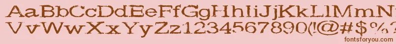 Widenoise Font – Brown Fonts on Pink Background