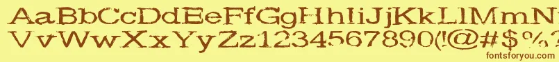 Widenoise Font – Brown Fonts on Yellow Background