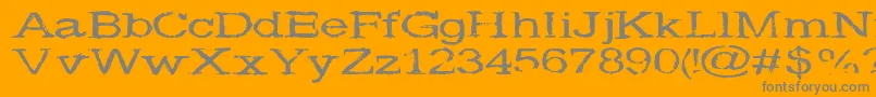 Widenoise-Schriftart – Graue Schriften auf orangefarbenem Hintergrund